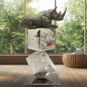 Big Luck of the Rhino (Bronze Sculpture)