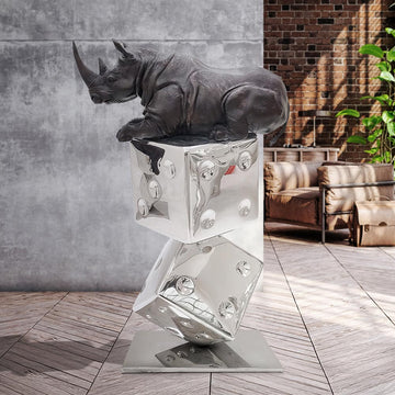 Big Luck of the Rhino (Bronze Sculpture)