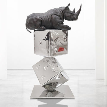 Big Luck of the Rhino (Bronze Sculpture)