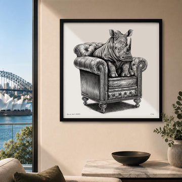 A Study for a Rhino on a Chair (Print)