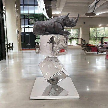 Big Luck of the Rhino (Bronze Sculpture)