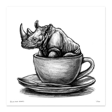 A Study for a Rhino in a Cup (Print)