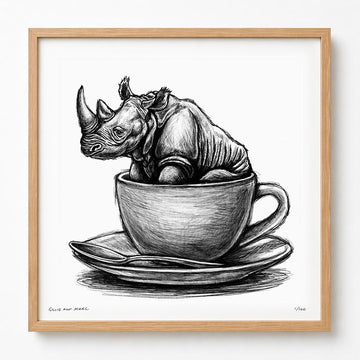 A Study for a Rhino in a Cup (Print)
