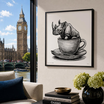 A Study for a Rhino in a Cup (Print)