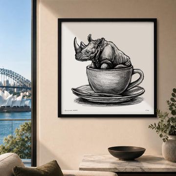 A Study for a Rhino in a Cup (Print)