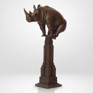 The Rhino Loved the Empire State Building (Bronze Sculpture, Small)