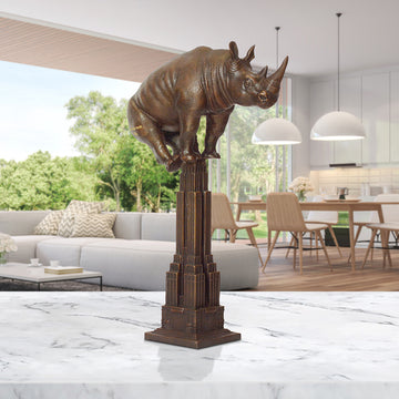The Rhino Loved the Empire State Building (Bronze Sculpture, Small)