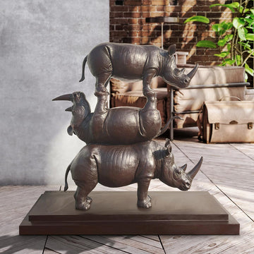 The Very Last Three on Earth (Bronze Sculpture, Mid-Size)