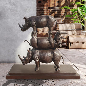 The Very Last Three on Earth (Bronze Sculpture, Mid-Size)