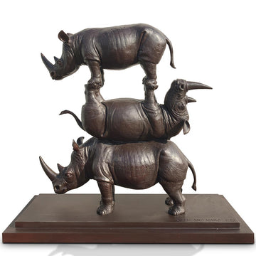 The Very Last Three on Earth (Bronze Sculpture, Mid-Size)