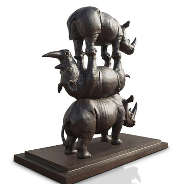 The Very Last Three on Earth (Bronze Sculpture, Mid-Size)