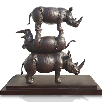 The Very Last Three on Earth (Bronze Sculpture, Mid-Size)