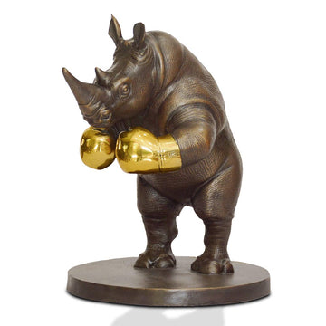 Rhino Warrior (Bronze Sculpture, Small)