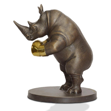 Rhino Warrior (Bronze Sculpture, Small)