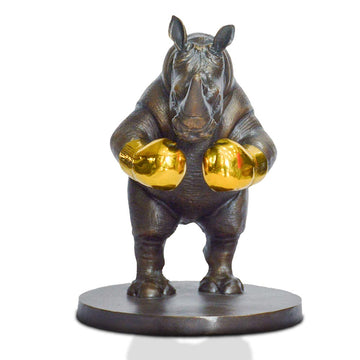 Rhino Warrior (Bronze Sculpture, Small)