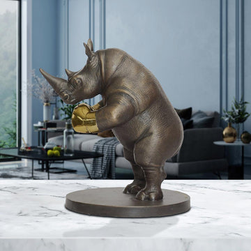 Rhino Warrior (Bronze Sculpture, Small)