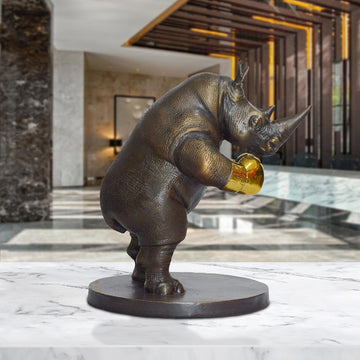 Rhino Warrior (Bronze Sculpture, Small)