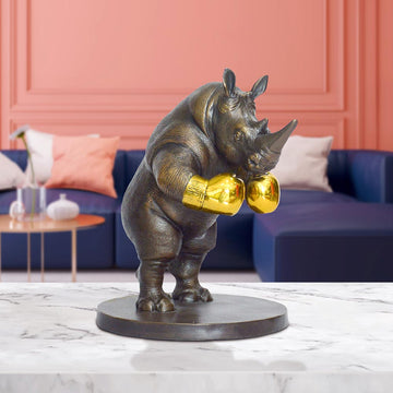 Rhino Warrior (Bronze Sculpture, Small)