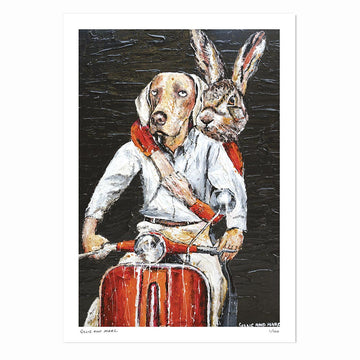 Riding Along the Via del Corso in Search of Giorgio Armani (Print)