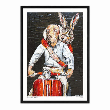 Riding Along the Via del Corso in Search of Giorgio Armani (Print)
