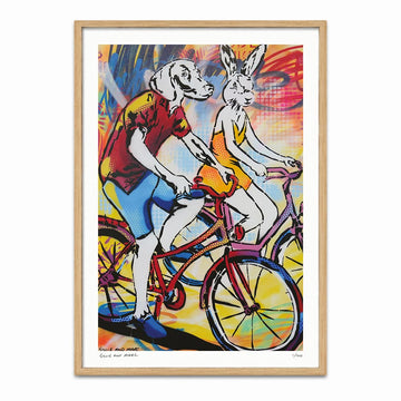 Bike Lovers on the Road (Print)