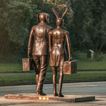 They Believed Every Journey Was a Beautiful Adventure (Bronze Sculpture)