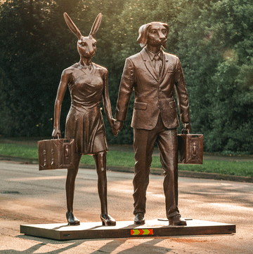 They Believed Every Journey Was a Beautiful Adventure (Bronze Sculpture)