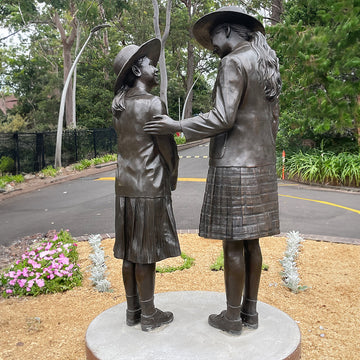 School Children Standing (Bronze Sculpture)