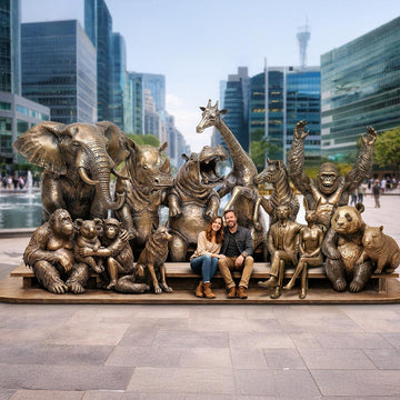 Sitting Together with the Wild (Bronze Sculpture)