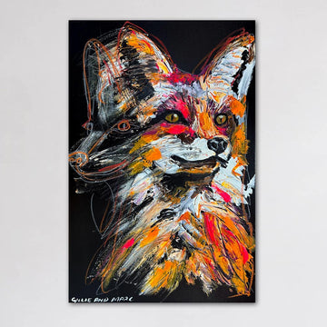 Shadow, the Vanishing Sierra Nevada Red Fox (Original Painting)