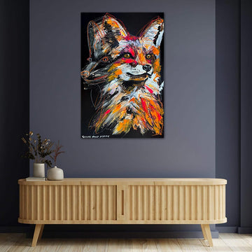 Shadow, the Vanishing Sierra Nevada Red Fox (Original Painting)