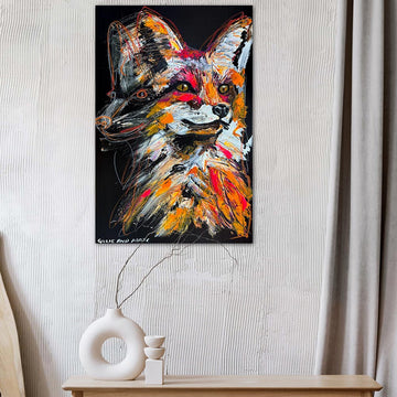 Shadow, the Vanishing Sierra Nevada Red Fox (Original Painting)
