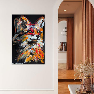 Shadow, the Vanishing Sierra Nevada Red Fox (Original Painting)