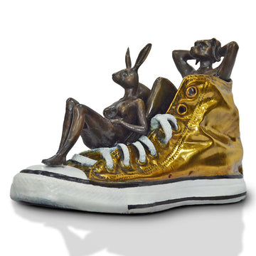 A Little Golden Step at a Time (Bronze Sculpture)