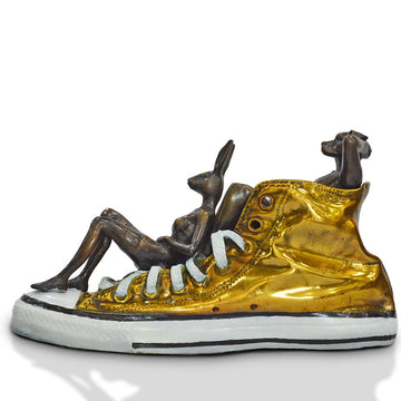 A Little Golden Step at a Time (Bronze Sculpture)