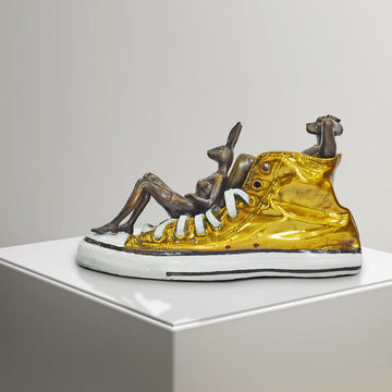 A Little Golden Step at a Time (Bronze Sculpture)