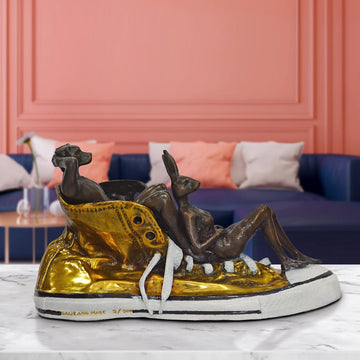 A Little Golden Step at a Time (Bronze Sculpture)