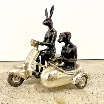 They Rode Side by Side for the Long Run (Bronze Sculpture, Miniature Collection)