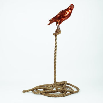 Simon, the Magpie on Short Rope (Bronze Sculpture)