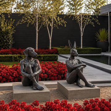 Dogman Was Content (Bronze Sculpture, Mid-Size)
