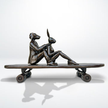 A Little Eco Ride (Bronze Sculpture)