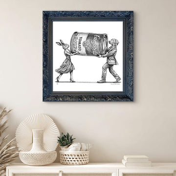 A Study for The Campbell Soup Lovers (Giclee Canvas Print)