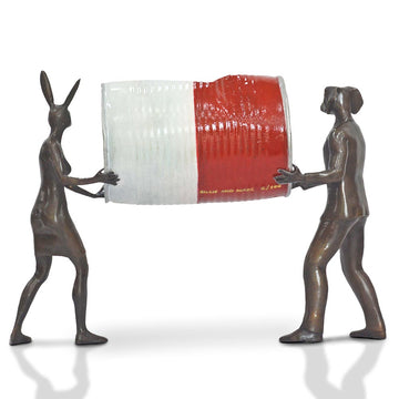 A Little Tomato Soup Clean Up (Bronze Sculpture)