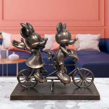 Mickey and Minnie Take Love for a Spin (Resin Sculpture)