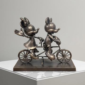 Mickey and Minnie Take Love for a Spin (Resin Sculpture)
