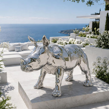 The Wonderful Rhino Baby (Bronze Sculpture)