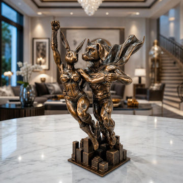 They Were Super Together (Bronze Sculpture)