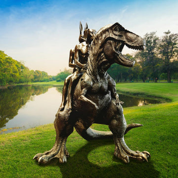 The Huge T-Rex Riders (Bronze Sculpture)