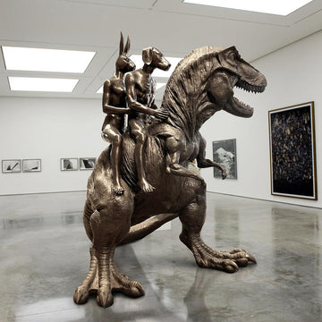 The Huge T-Rex Riders (Bronze Sculpture)