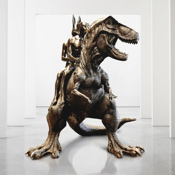 The Huge T-Rex Riders (Bronze Sculpture)